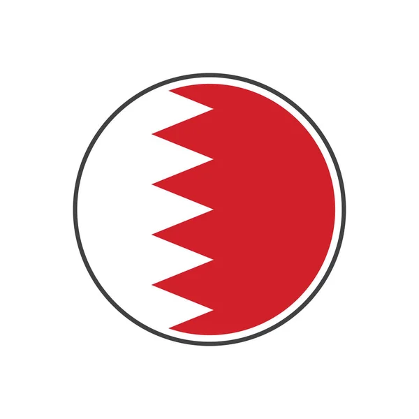 Lingkaran tanda bahrain dengan vektor ikon terisolasi di latar belakang putih - Stok Vektor
