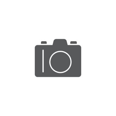 trendy tarzı beyaz arka plan üzerinde izole kamera simge vektör