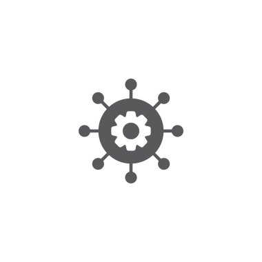 izole projesi veya takım yönetimi simge vektör tasarımı