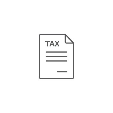 Beyaz arka plan üzerinde izole vergi veya KDV formu simgesi