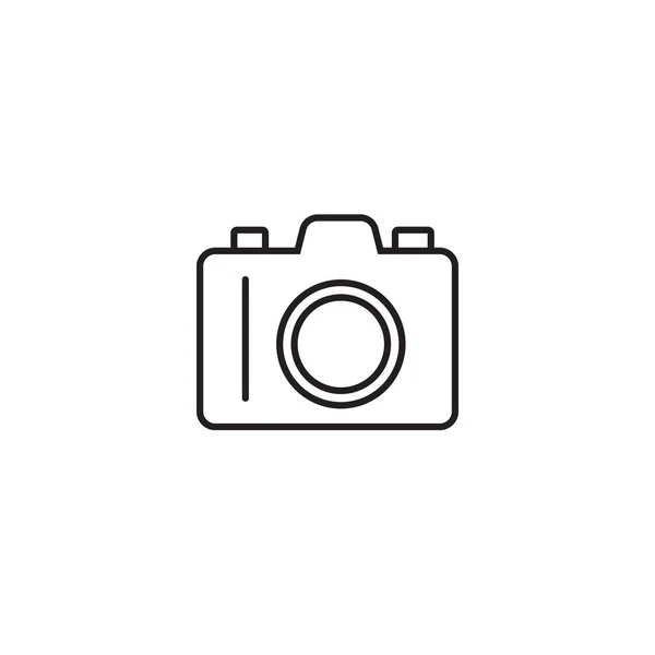 Vector icono de la cámara en el estilo de moda aislado sobre fondo blanco — Archivo Imágenes Vectoriales
