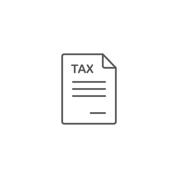 Tax or vat form icon isolated on white background — Stock Vector