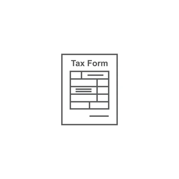 Значок налоговой или бондажной формы на белом фоне — стоковый вектор