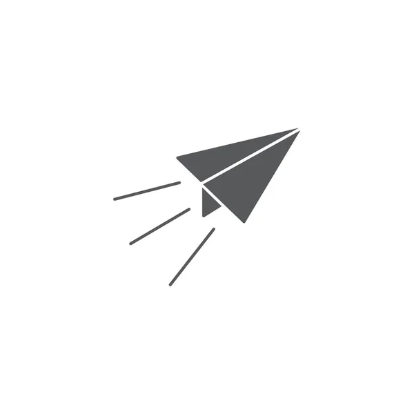 Papierflieger Linie Symbol. Flaches Origami-Flugzeug isoliert auf weißem Hintergrund. Vektorillustration. Nachricht, Brief, Postsymbol. Start und Start, Erfindung und Entwicklung — Stockvektor