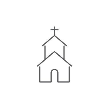 Beyaz arka plan üzerinde kilise simgesi vektör illüstrasyon