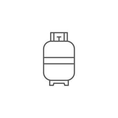 Beyaz arka planda izole pişirme için vektör simgesi gaz silindir