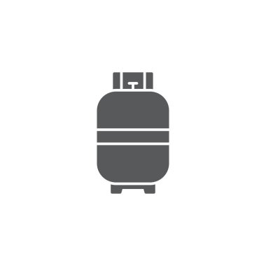 Beyaz arka planda izole pişirme için vektör simgesi gaz silindir