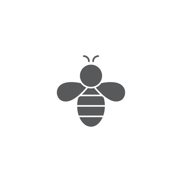 Conceptos de abeja logo vector gráfico abstracto plantilla aislar sobre fondo blanco — Vector de stock