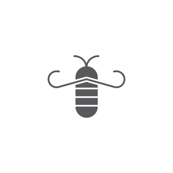 Bienenkonzepte Logo Vektor Grafik abstrakte Vorlage isolieren auf weißem Hintergrund — Stockvektor