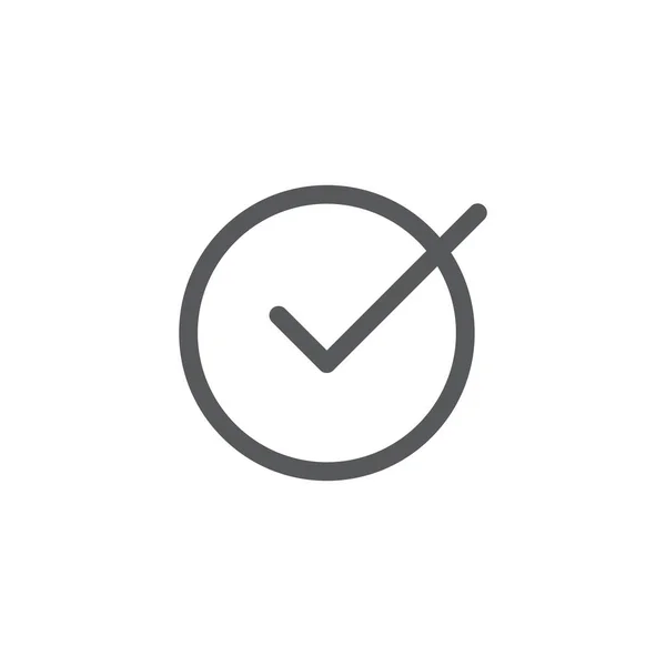 Check Time Icon Logo Élément de conception isolé sur fond blanc — Image vectorielle