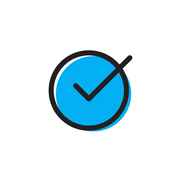 Verifique Time Icon Logo Elemento de Design isolado no fundo branco — Vetor de Stock