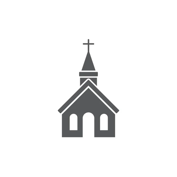 Иконка церкви на белом фоне — стоковый вектор