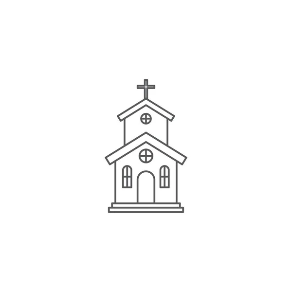 Church icon on white background Vector illustration — Stock Vector