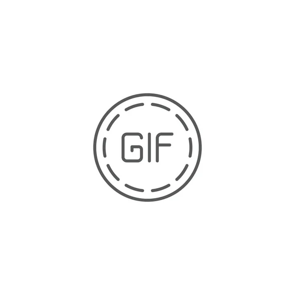 Juega icono de animación para las redes sociales. Círculo GIF signo — Archivo Imágenes Vectoriales