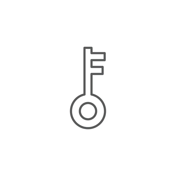 Icono clave en estilo plano de moda aislado sobre fondo blanco Símbolo clave para el diseño de su sitio web — Vector de stock