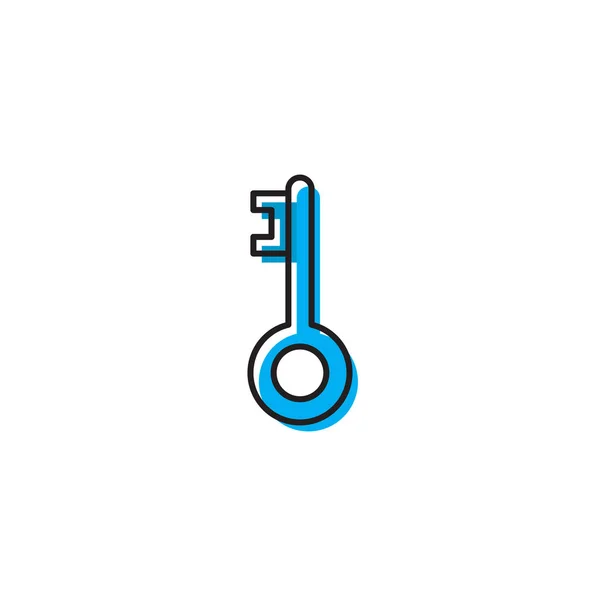 Key icon in trendy platte stijl geïsoleerd op witte achtergrond sleutelsymbool voor uw website design — Stockvector