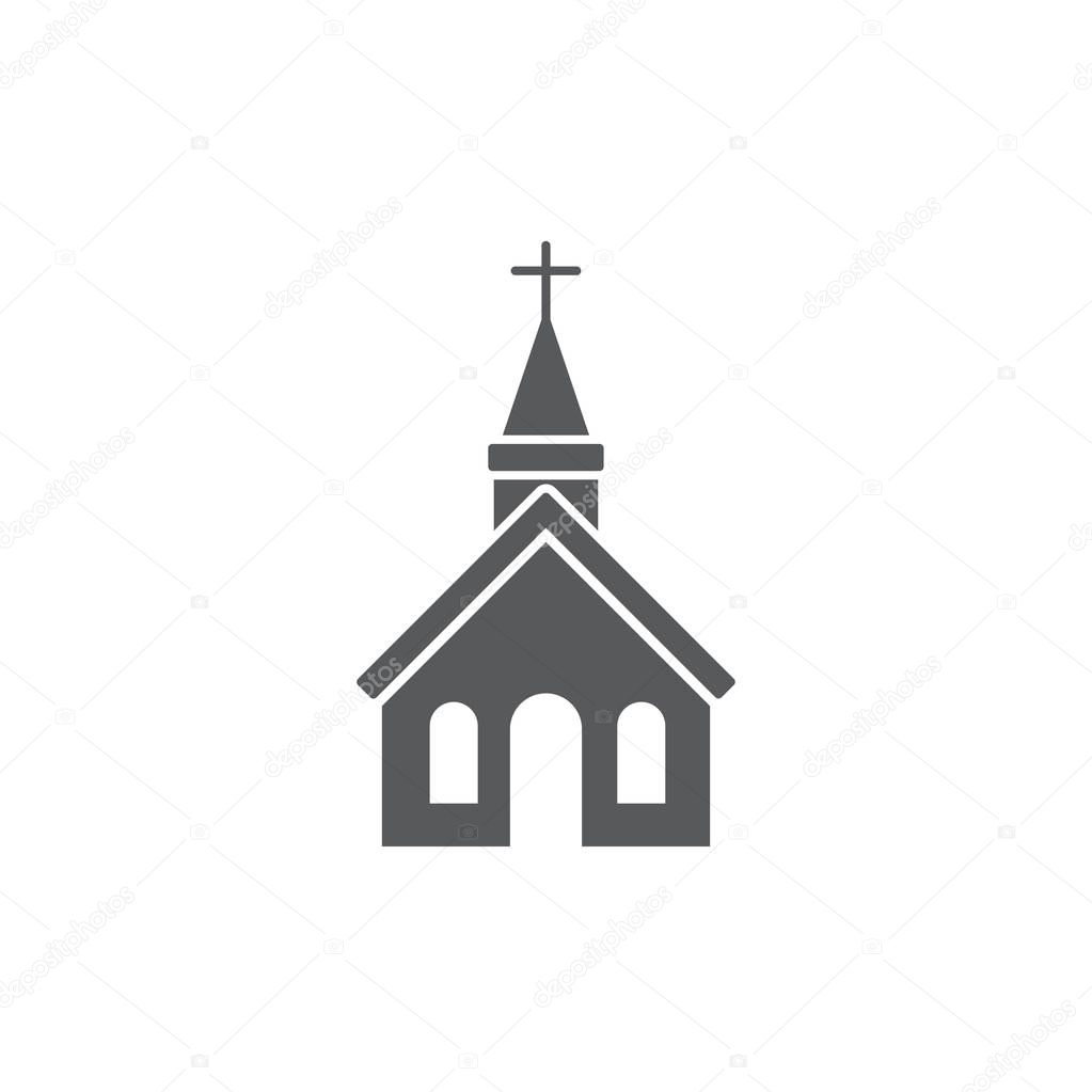 Church icon on white background Vector illustration