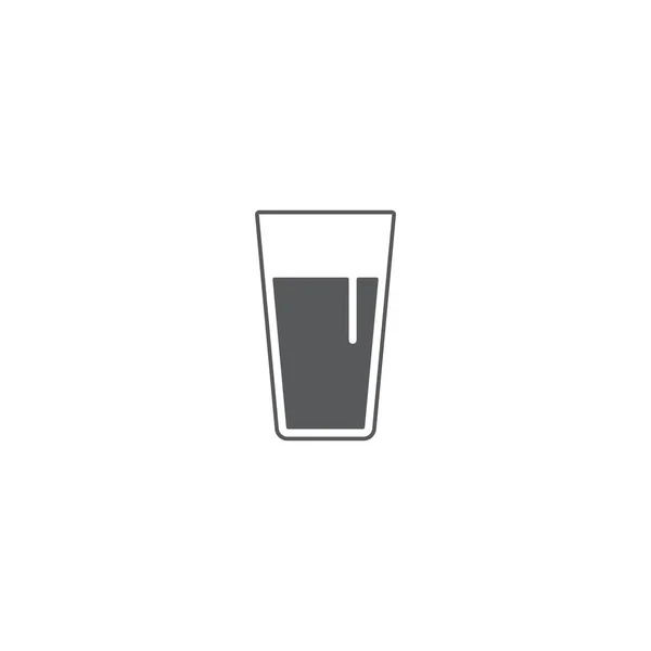 Beber icono vector de vidrio aislado sobre fondo blanco — Archivo Imágenes Vectoriales