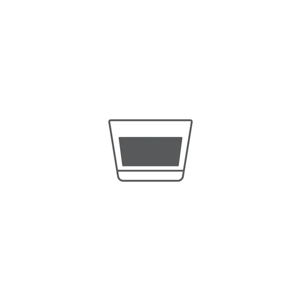 Trinken Glas Vektor Symbol isoliert auf weißem Hintergrund — Stockvektor