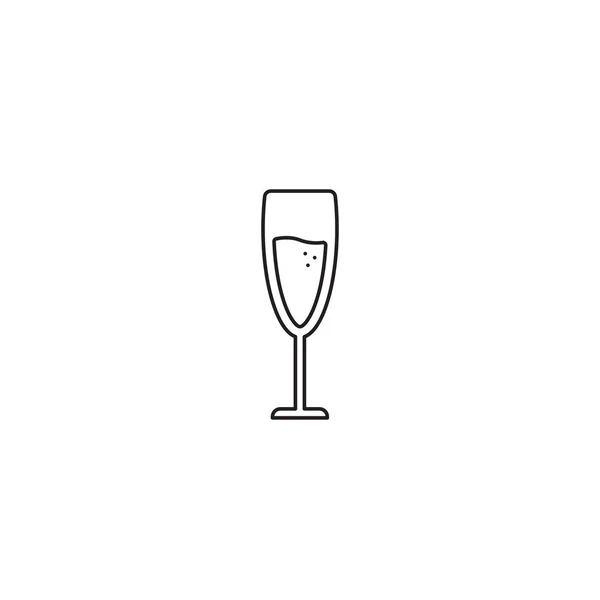 Beber icono vector de vidrio aislado sobre fondo blanco — Archivo Imágenes Vectoriales