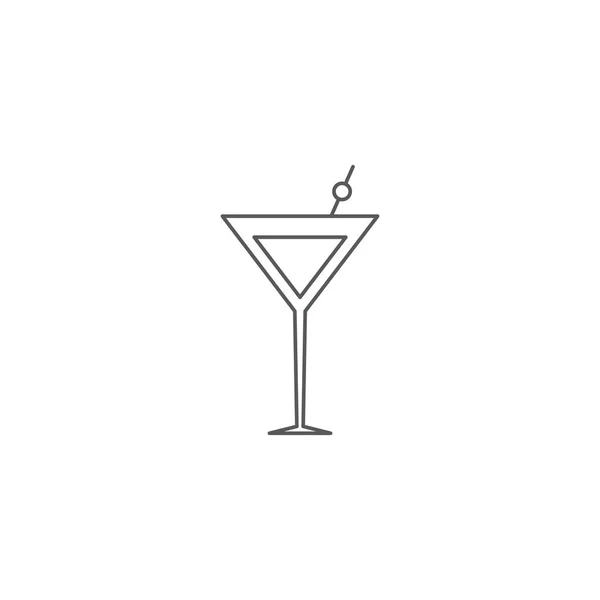 饮料玻璃向量图标查出在白色背景 — 图库矢量图片
