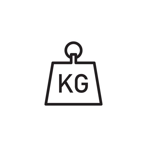 Kilogramo icono vectorial estilo plano aislado sobre fondo blanco — Vector de stock