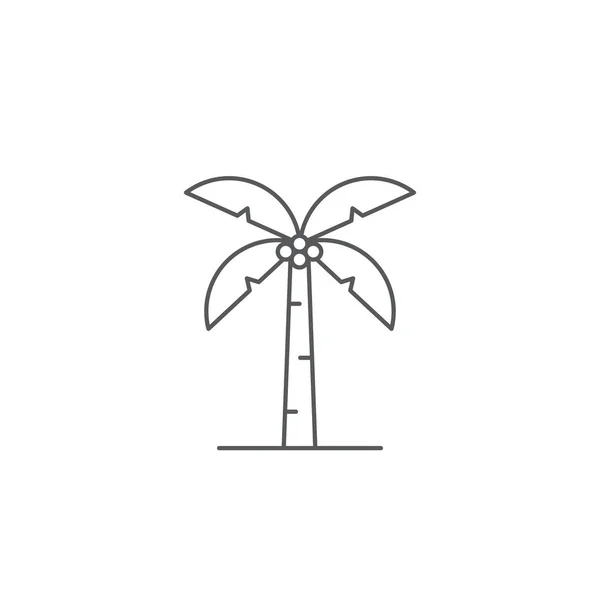 Palm boom Vector Icon platte stijl ontwerp geïsoleerd op witte achtergrond — Stockvector