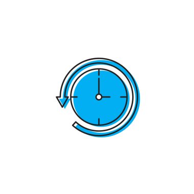 arka planda izole sembol simge vektör zaman