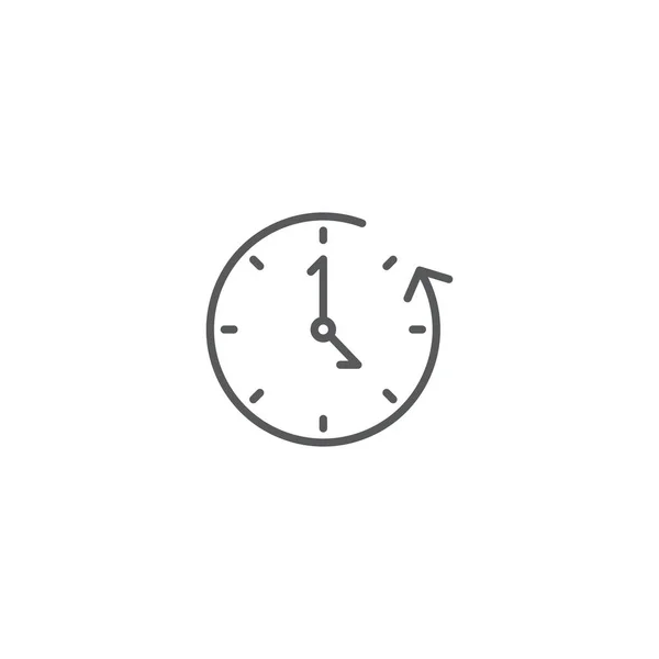 Time back symbole icône vectorielle isolé sur fond blanc — Image vectorielle