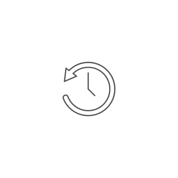 Σύμβολο του διάνυσμα συμβόλου χρόνου πίσω απομονωμένο σε λευκό φόντο — Διανυσματικό Αρχείο