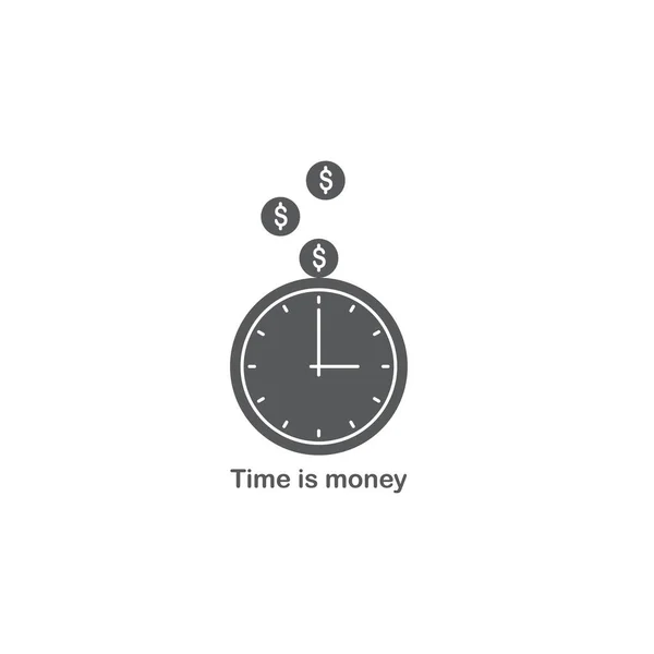 Time is money vector icon isolated on white background — Stock Vector