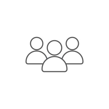 Beyaz üzerinde yalıtılmış kişiler, grup veya takım vektör simgesi