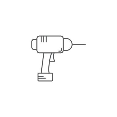 El Matkap Makinesi düz vektör simgesi beyaz arka plan üzerinde izole