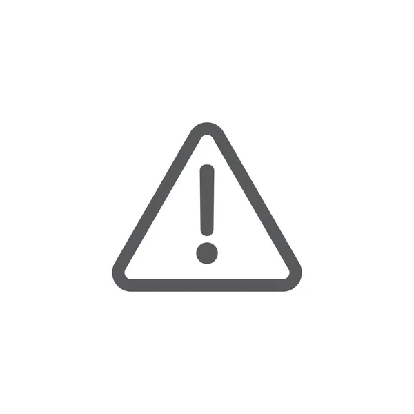Warnung Aufmerksamkeit Zeichen Vektor Symbol flache Grafik-Design isoliert auf weiß — Stockvektor