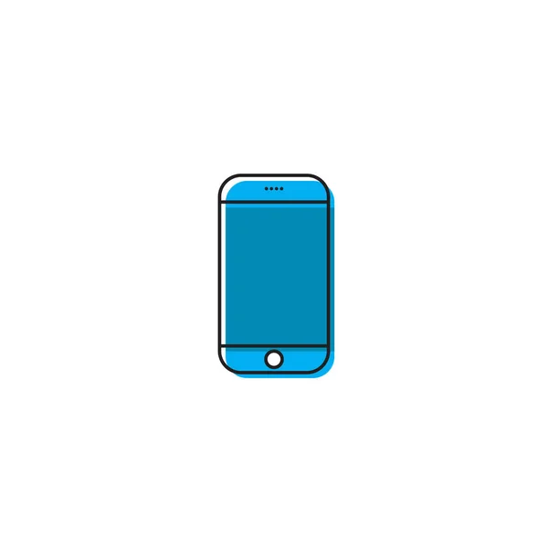 Icono de línea de teléfono inteligente, ilustración de icono de vector de contorno, pictograma lineal aislado en blanco — Vector de stock