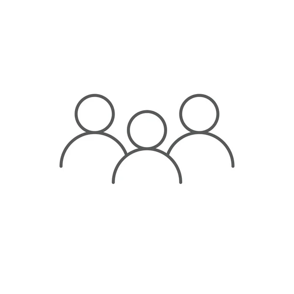 Icône vectorielle personnes, groupe ou équipe isolée sur blanc — Image vectorielle