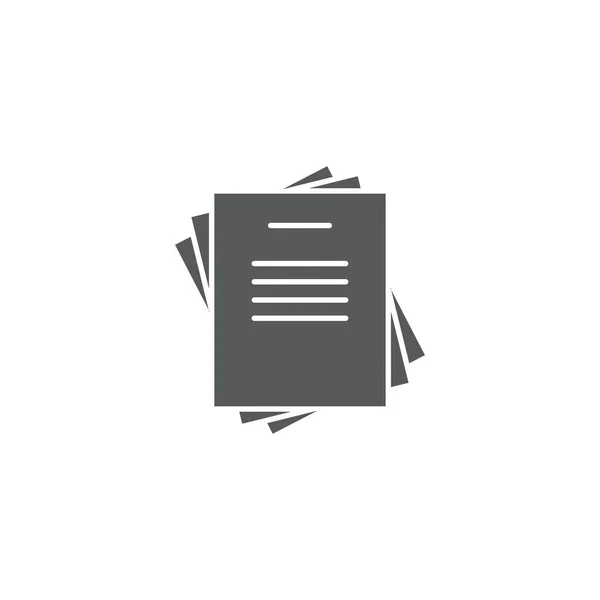 Document papers stapel lijn pictogram, omtrek vector teken, lineaire stijl pictogram geïsoleerd op wit — Stockvector