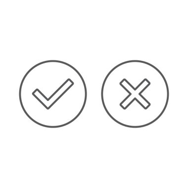 Beyaz arka planda yalıtılmış kutu çizgisi simgelerini işaretle