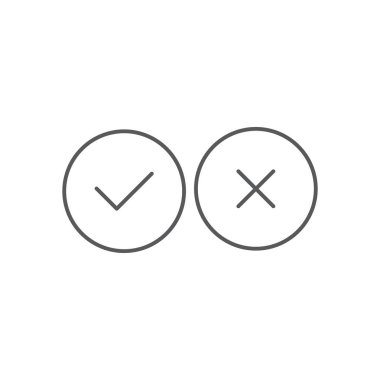 Beyaz arka planda yalıtılmış kutu çizgisi simgelerini işaretle