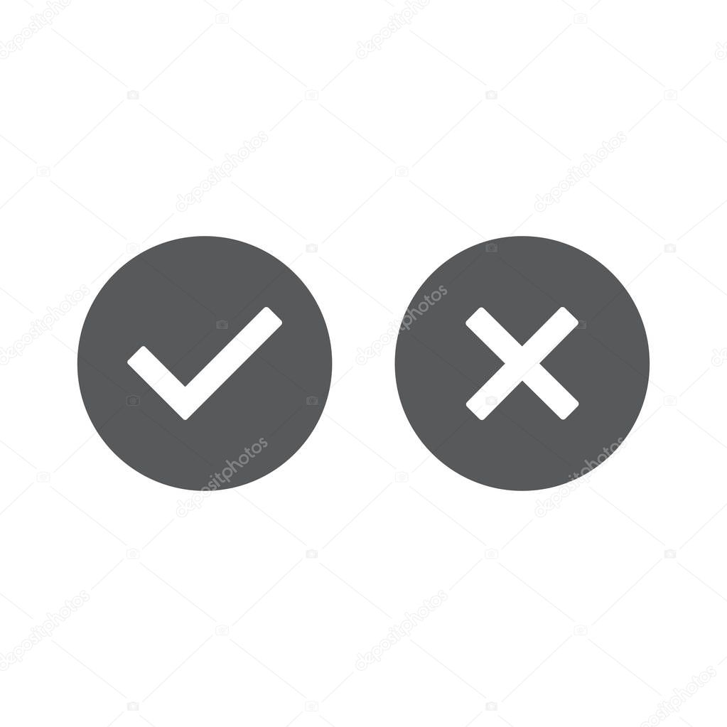 Check box line icons set isolated on white background