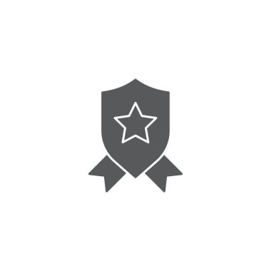 Ödül Rozeti vektör simgesi illüstrasyon tasarımı beyaz izole