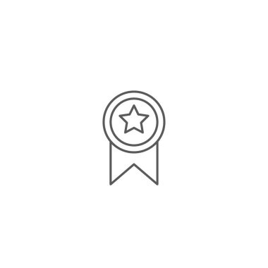 Ödül Rozeti vektör simgesi illüstrasyon tasarımı beyaz izole