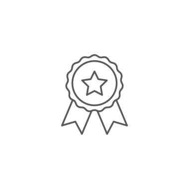 Ödül Rozeti vektör simgesi illüstrasyon tasarımı beyaz izole