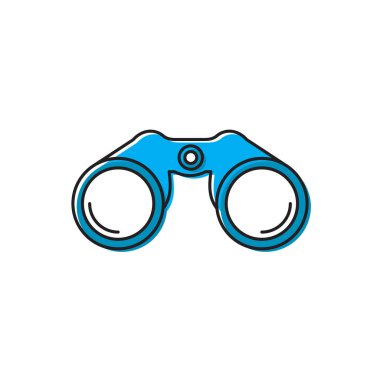 Dürbün vektör simgesi illüstrasyon tasarımı beyaz izole