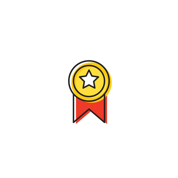 Award Badge vector icon illustration design isolated on white — Stock Vector