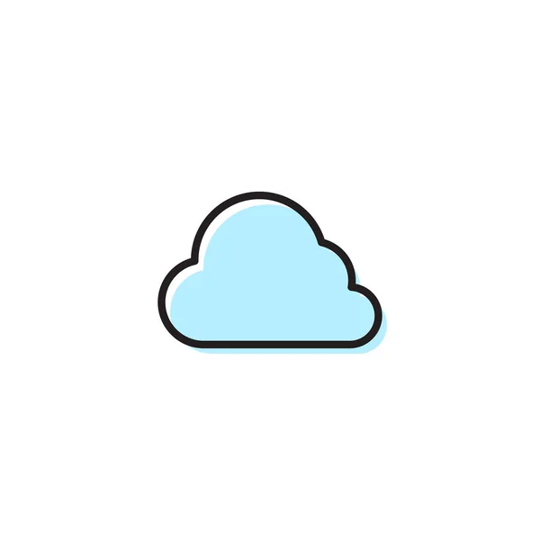 Cloud vector pictogram illustratie ontwerp geïsoleerd op wit — Stockvector