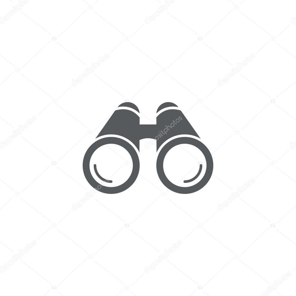 Binoculars vector icon illustration design isolated on white