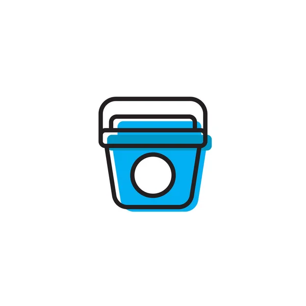 Portable fridge vector icon, Ice cooler simple solid icon isolated on white — Stock Vector