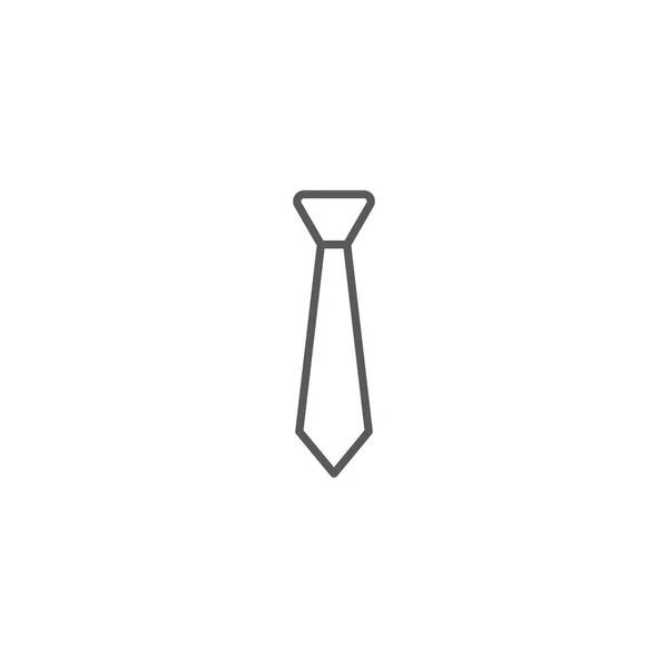 Иконка вектора галстука, контур векторного знака, пиктограмма линейного стиля, выделенная на белом — стоковый вектор
