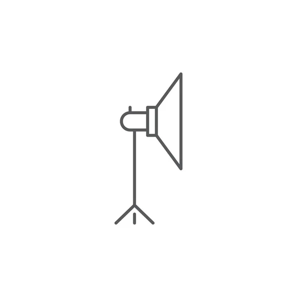 Studioleuchten-Vektor-Icon-Design isoliert auf weiß, Piktogramm. — Stockvektor